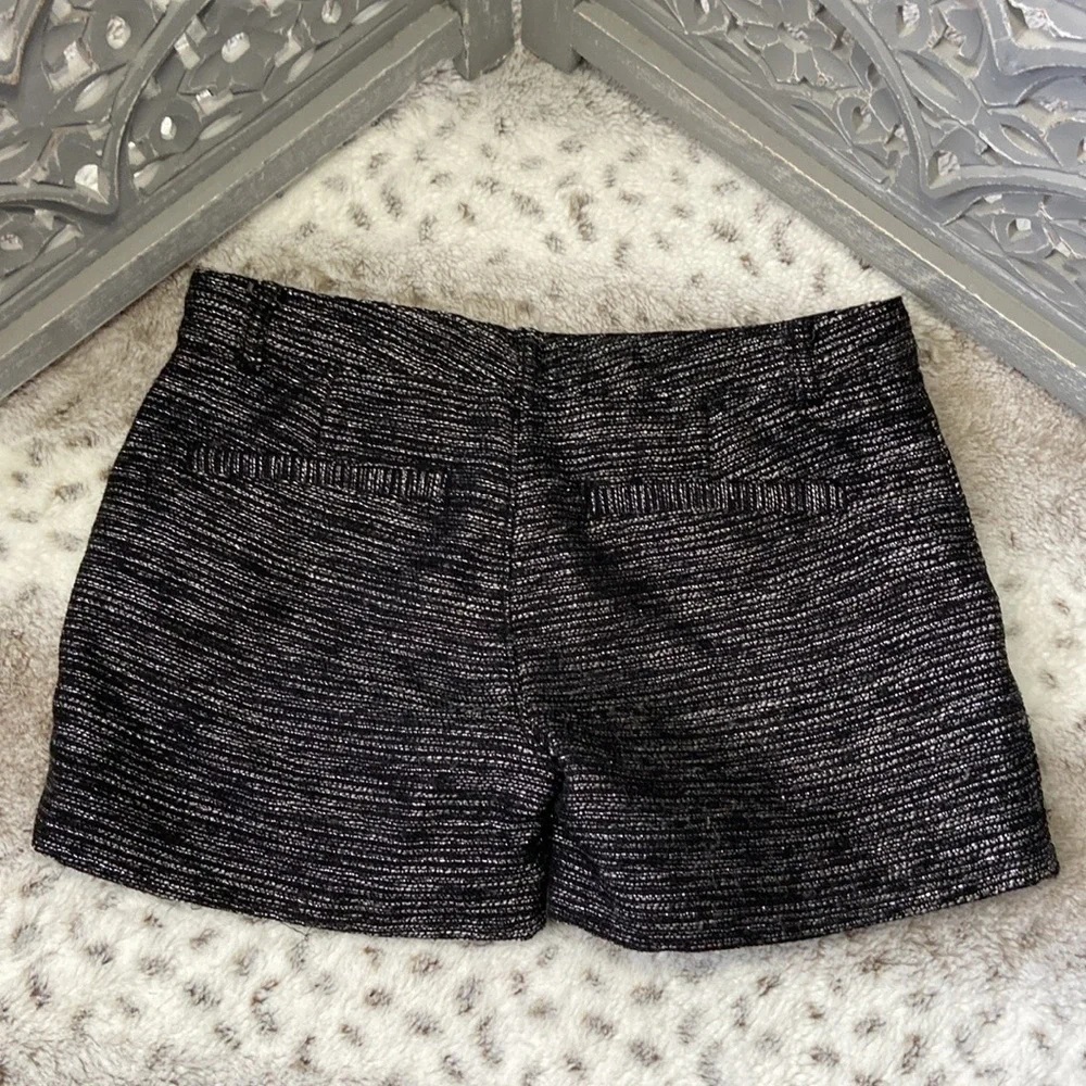 GAP Kids tweed shorts girls size 14 silver metallic stripes dark feminine witchy